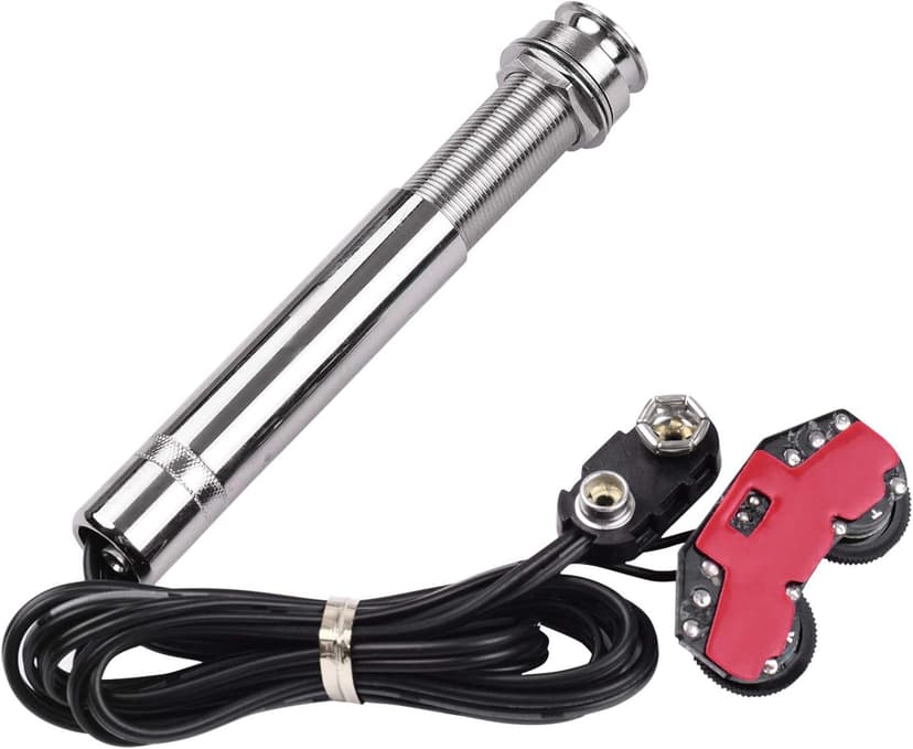 Acoustic Guitar Pickup, Pen Tube Type Undersaddle Active Pickup,Volume Tone Adjustable, With Ceramic Piezoelectric Pickup Rod