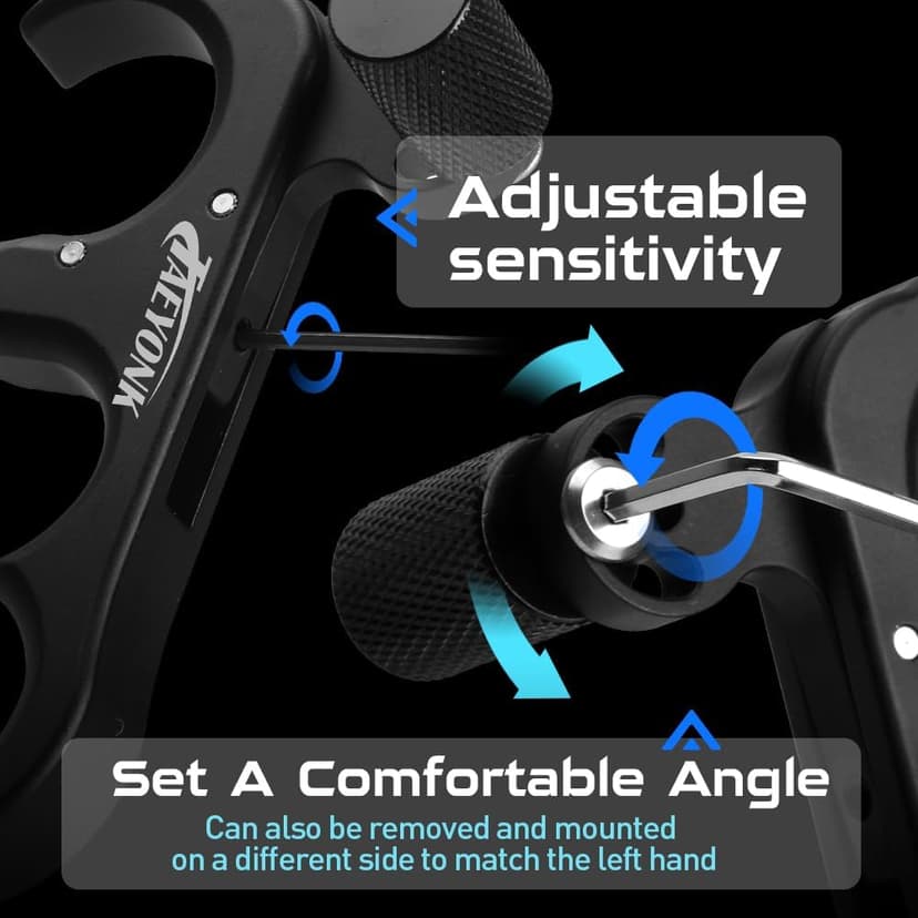 Bow Release for Compound Bow,Aluminum 360°Rotatable,Archery Release Trigger,for Both Right and Left Handers,for Both Youth and Adults,Adjustable Sensitivity and Angle,Tool Included