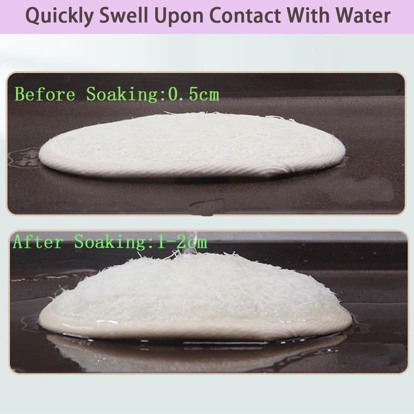 haikuluo Natural Loofah Exfoliating Body Scrubber,Bath Shower Loofah Sponge for Women and Men,Made with Biodegradable Shower luffa Sponge,for Face and Body That Gets You Clean(3 PC)