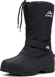 ALEADER Men's Winter Waterproof Insulated Shell Warm Inner Comfortable Outdoor Snow Boots