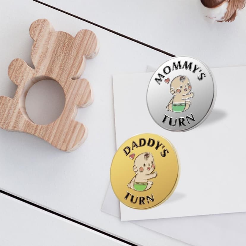 New Parent Decision Coin Funny Pregnancy Gifts for First Time Moms Dads, Cute New Parents Gift Mommy Daddy Couples Gift Ideas, Gag Gift for Baby Shower Birthday Fathers Day