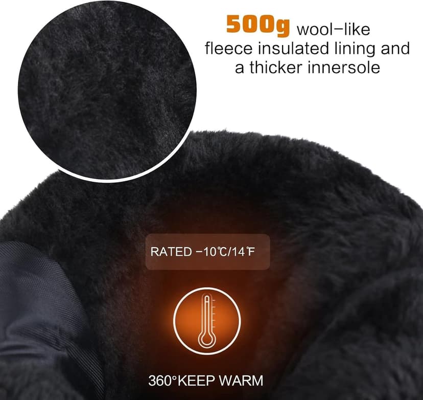 CIOR Women's Waterproof Winter Snow Boots Warm Faux Fur Lined Anti-Slip Cold Weather Boots