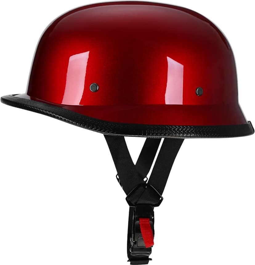 Yesmotor Helmet Half Shell German Motorcycle Helmet with Cycling Glasses - DOT Approved