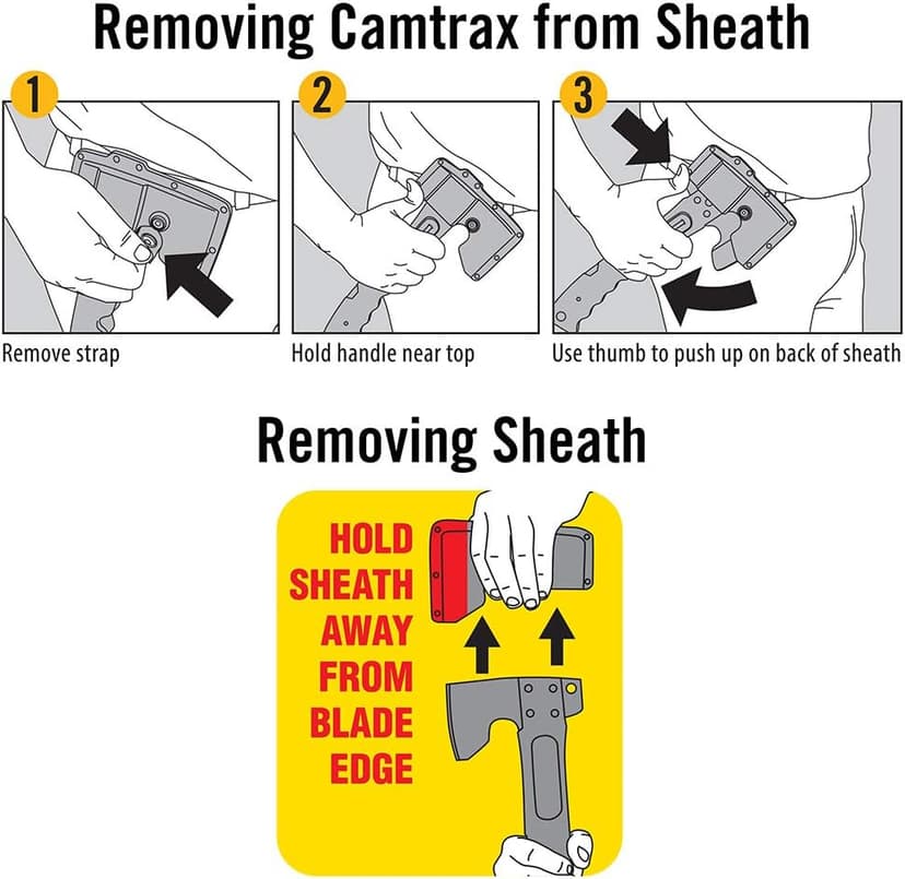 Camillus CAMTRAX, Hatchet, Lock Back Saw, Hammer, 3-in-1
