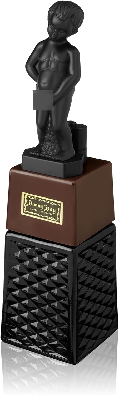 True Bonny Boy Liquor Dispenser, Novelty Drink Dispenser for Whiskey, Bourbon, Vodka, Gin, and Spirits, Fun Bar Cart Accessories for Home Bar, Man Cave, or Liquor Cabinet Decor, 16 oz, Set of 1