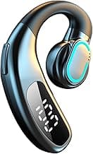 SZHYHTIKI Bluetooth Single Headset,180° Rotatable Open Ear Wirless Earbud,36H Playtime Bluetooth 5.5 Earpiece,IPX5 Waterproof,LED Display Power Earphone for Business/Office/Driving/Sporting