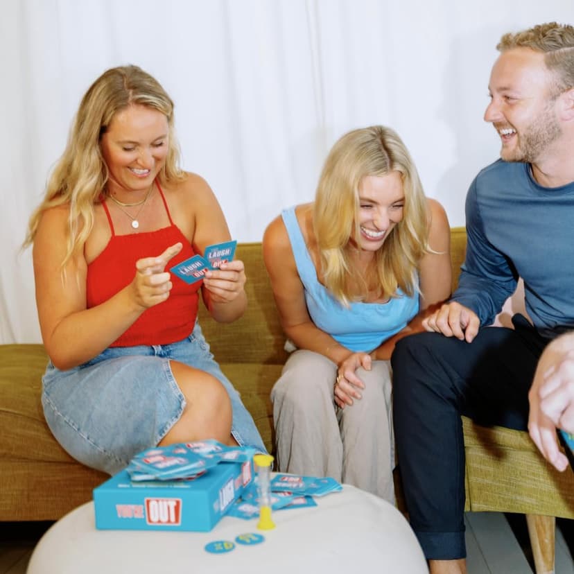 You Laugh You're Out A Party Game with Hilarious Charades Family Card Games for Adults & Kids, 125 Prompt Cards Fun Card Games for Family Game Nights, Gatherings, & Parties Ages 14+