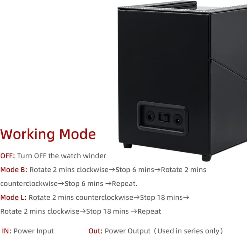 Mcbazel Mcbazel Watch Winder for Automatic Watches, Double Automatic Watch Winder Box with Quiet Japan-made Motor, Automatic Watch Display Storage Rotation Wristwatch Box with 2 Slots (Black PU Leather)