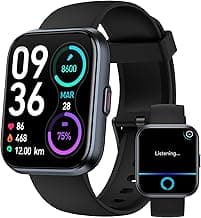 aeac Smart Watch for Men Women Android iPhone, Alexa Built-in Fitness Watch with 1.8" LCD Screen & Bluetooth Call (Make/Answer), Heart Rate/SpO2/Sleep Monitor, 100 Sports, IP68 Waterproof Smartwatch