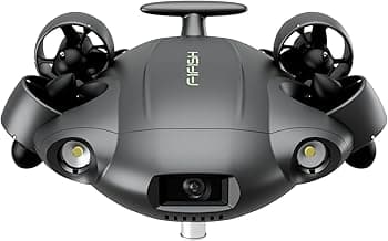 FIFISH QYSEA V6 Expert M100 with 6 Hours Working Time, AI Vision Lock Underwater Drone, QYSEA Underwater Robot with EPP Case, Q-Interface, Portable ROV with 4K Camera, 330ft Dive