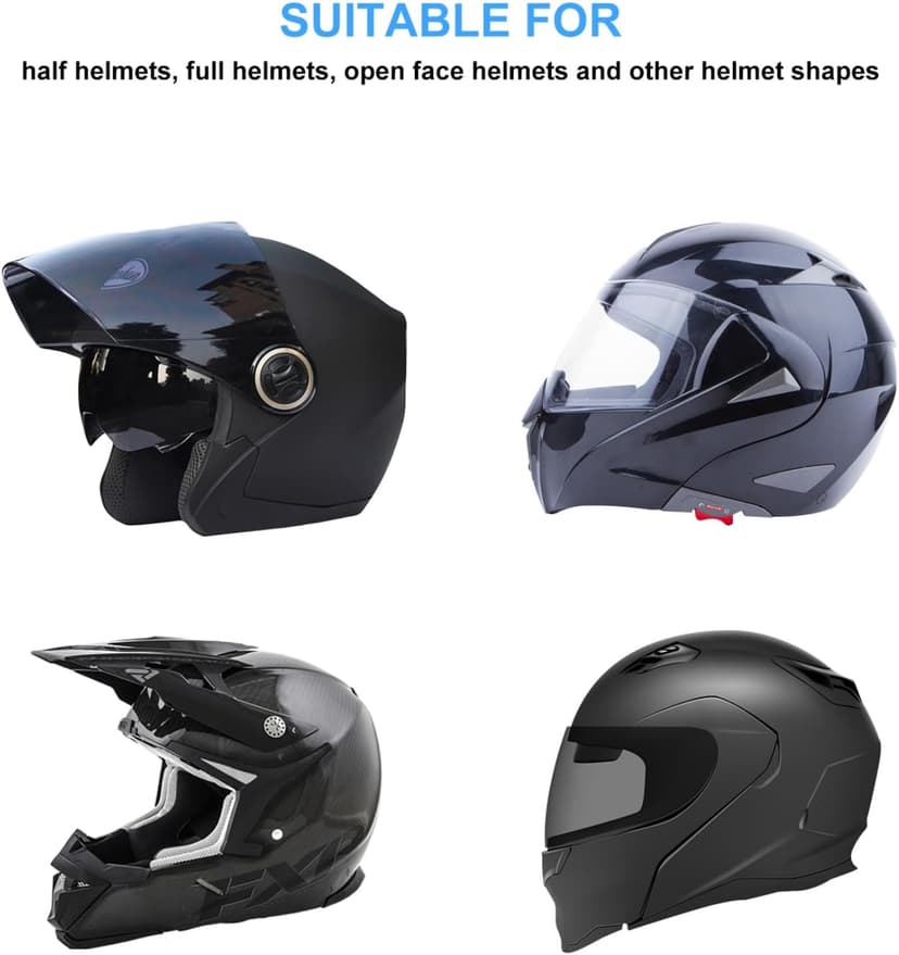 Motorcycle Helmet Bluetooth Headset Speakers with Good Sound,Loud,50 Hours Use,Large Button for Gloves,Fast and Stable Connection,Answer Automatically,Voice Assistant,IPX7 Waterproof,Easy Install