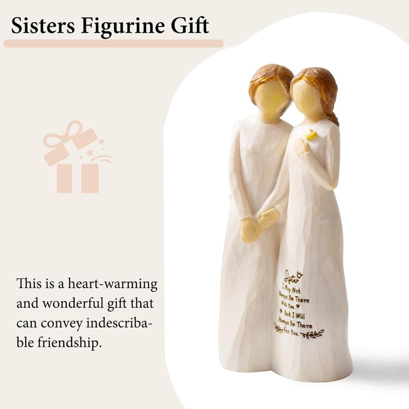 Sister Gifts for Women,4.90” Sister Gifts Figurine for Best Friend,Sister Birthday Gifts,Sisters Gifts from Sister,Women Gifts for Sister and Best Friend on Birthday and Sisters' Day