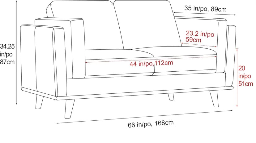 Valencia Artisan Full Leather Loveseat Sofa 66”| Pure Full Italian Nappa Leather Couch, Solid Wood Accent, Ultimate Comfort, Black