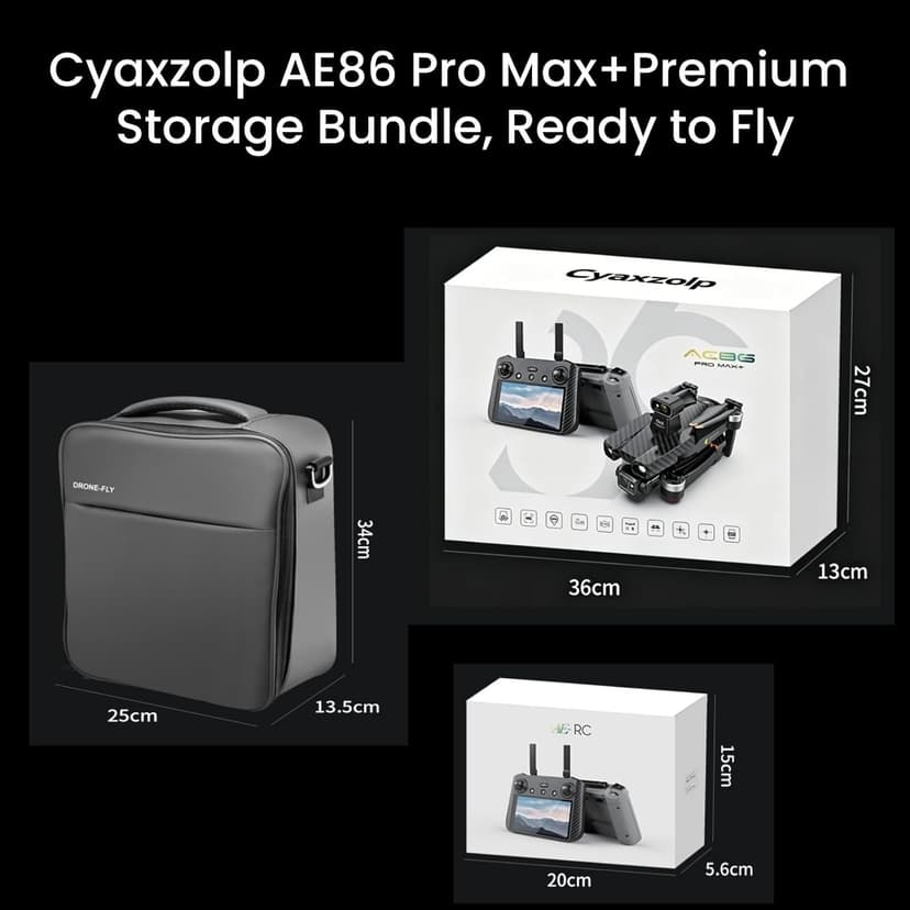 AE86ProMax+Drones with Camera for Adults 4K Video,Touch Screen Tablet Remote and 3-Axis Mechanical Gimbal, 5G Digital Transmission, 360° Laser Obstacle Avoidance, GPS Auto Return,Three 8000mAh 45 Mins Long Endurance, 500g Payload, Smart Follow Waypoint Flight Foldable Quadcopter, Up to 5 Miles Range (Carbon Fiber, 3 Batteries)