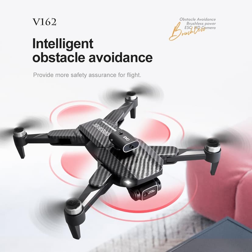 4K Dual-Camera Drone with GPS for Adults & Teens - Foldable RC Quadcopter with Auto Focus, 30 Mins Flight Time, Follow Me, Waypoint Flight, Headless Mode, 6-Axis Gyro, One-Key Emergency Stop - Black