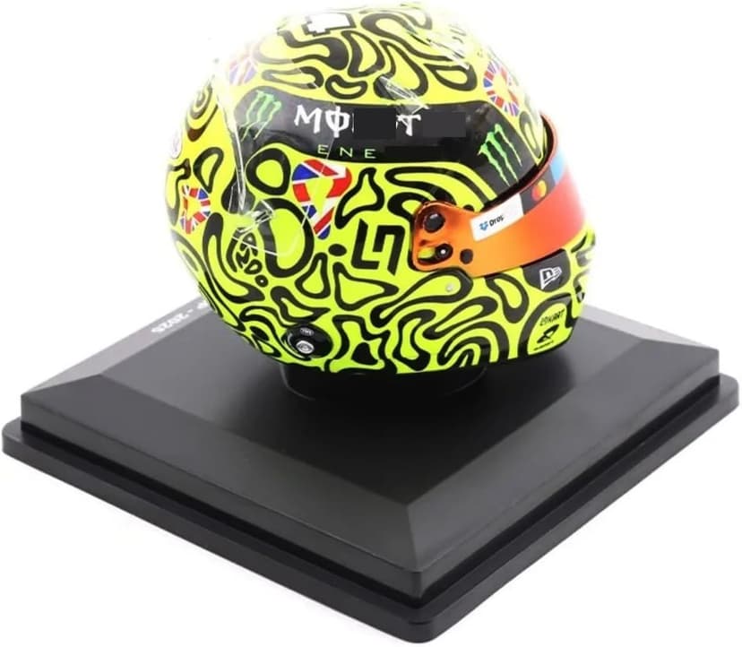 HTLNUZD 2025 1/5 Mcl39#4 Mini Helmet for BritainGP F1 Norris Champion Racing Helmet Model Ornament Customized Gift for Adults
