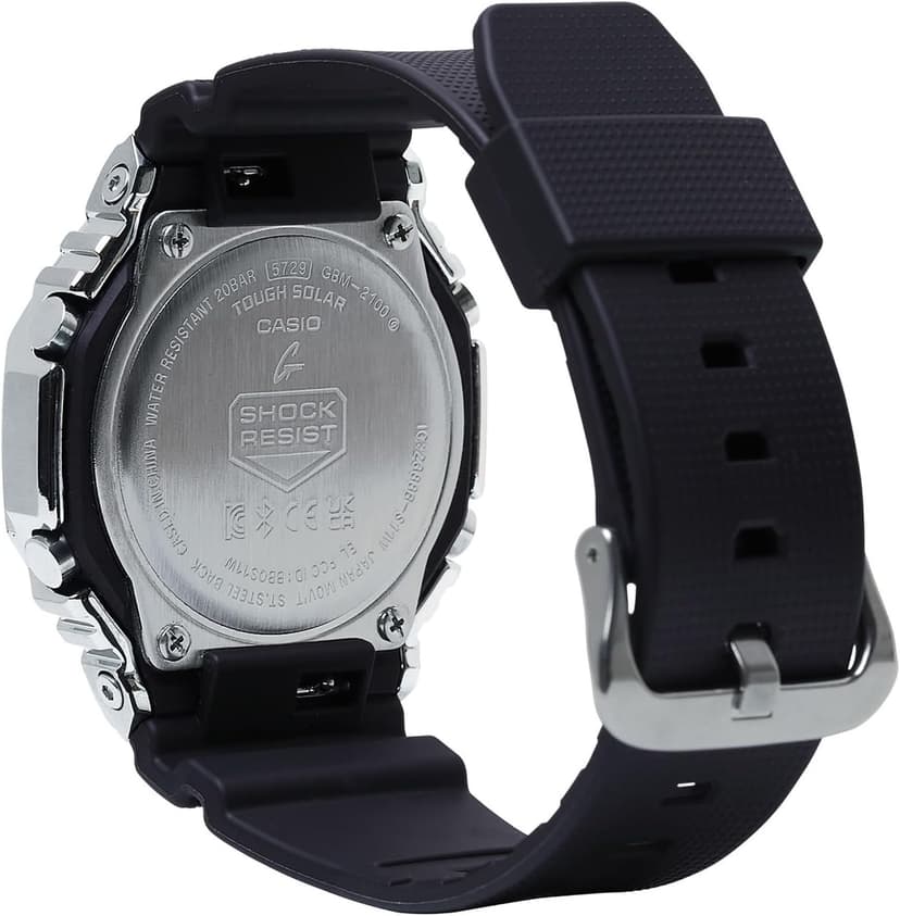 Casio G-Shock G-Steel Solar Connected Blue Dial Black Resin Strap Watch - GBM2100A-1A2