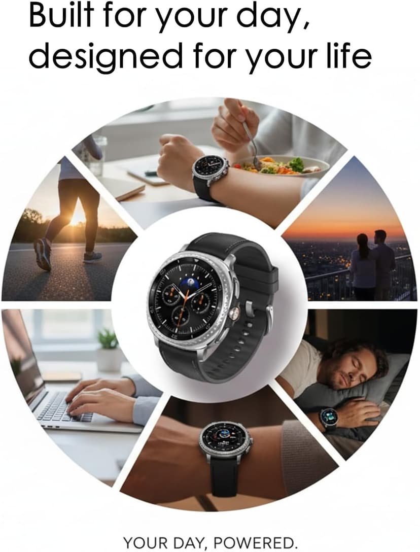 Samsung Galaxy Watch 8 Classic (2025) 46mm LTE Smartwatch – Black | Rotating Bezel, Sleep & Fitness Tracking, Energy Score, Quick Button [US Version] + Extra Sports Band & Screen Protector