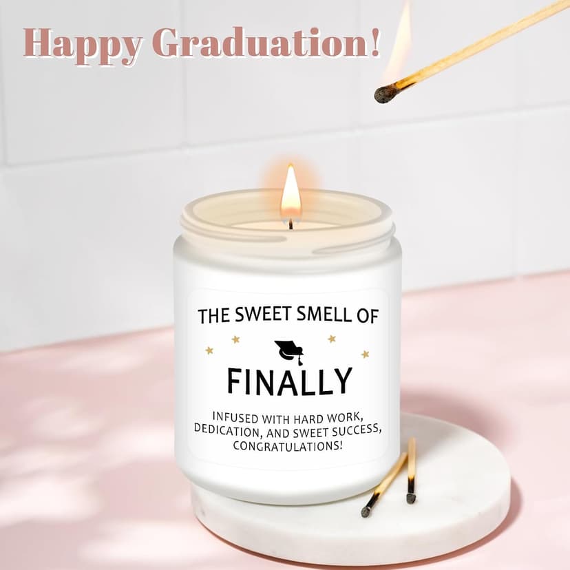 Homsolver Funny Graduation Gift for Her Him, College, High School, Masters Degree, Phd, Nurse Graduation Gifts for Women & Men, Scented Candles B0GD6TWT8M