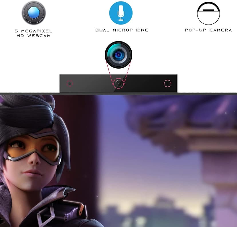 Gaming All in one PC 24 Inch FHD Touchscreen, MTG Yama, Intel Core i5 10th Gen, 16GB RAM, 240GB NVME / 1TB SSD, AMD RX 550 4GB DDR5 Graphics, Webcam, RGB Combo, Windows 11 Home