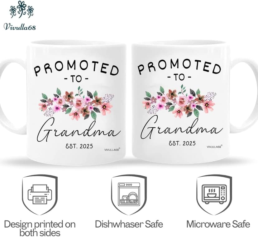 Christmas Gifts For First Time Grandparents, Promoted To Grandma And Grandpa Mugs Est 2025, Grandparents Baby Announcement, Pregnancy Announcement Mug, Grandparent To Be Gifts, New Grandparent Gift