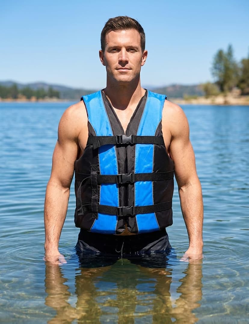 Hardcore Life Jacket 2 Pack Paddle Vest for Adults; Coast Guard Approved Type III PFD Life Vest Flotation Device; Jet ski, Wakeboard, Kayak; Ideal Extra Pontoon Boat Life Jacket