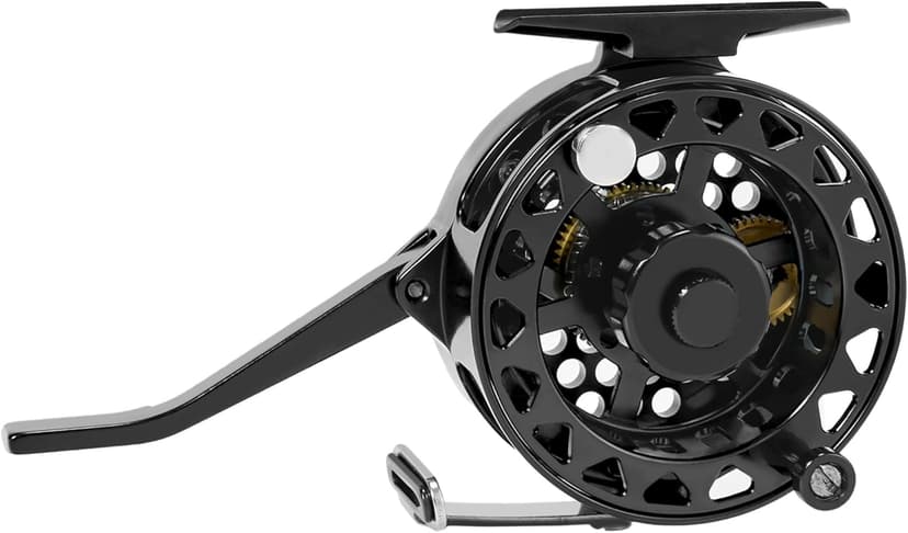 Semi-Automatic Fly Reel with Adjustable Drag Quick Spool Removal Made of CNC Machined Aluminum for Freshwater Lake River Trout Fly Fishing