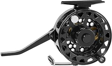 Semi-Automatic Fly Reel with Adjustable Drag Quick Spool Removal Made of CNC Machined Aluminum for Freshwater Lake River Trout Fly Fishing
