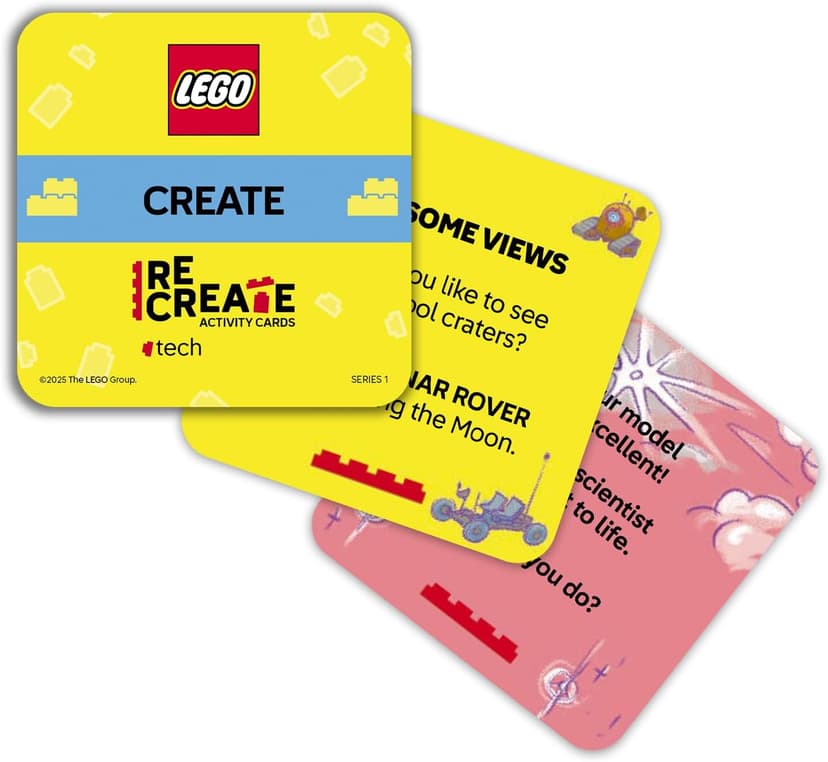 LEGO Recreate Activity Cards – Tech | Build & Play Game with 30+ Activity Cards & 25 LEGO Elements | Ages 6+