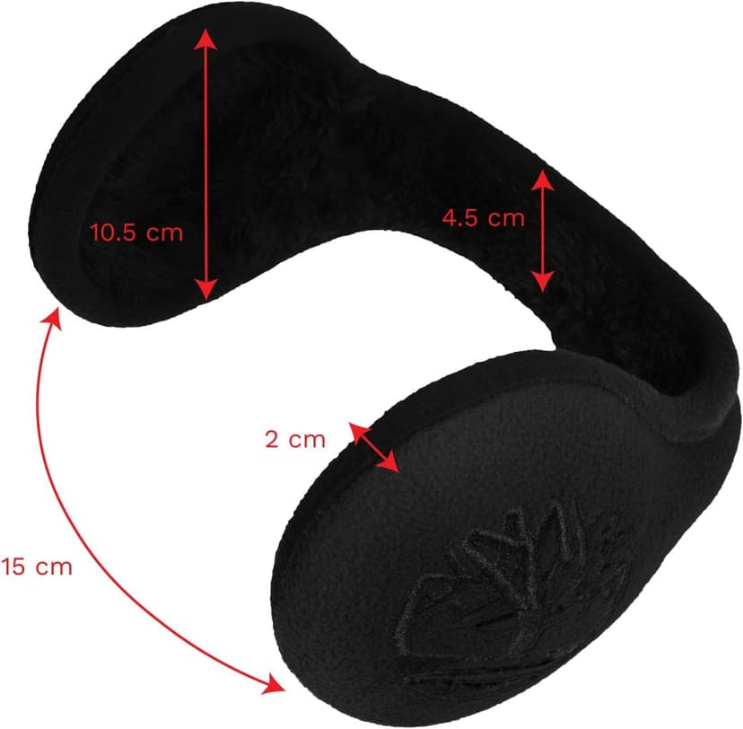 Timberland Men’s Foldable Tree Logo Ear Muffs - One Size, Soft Inner Cushion for Warmth, Easy to Carry, Cold Weather Fit