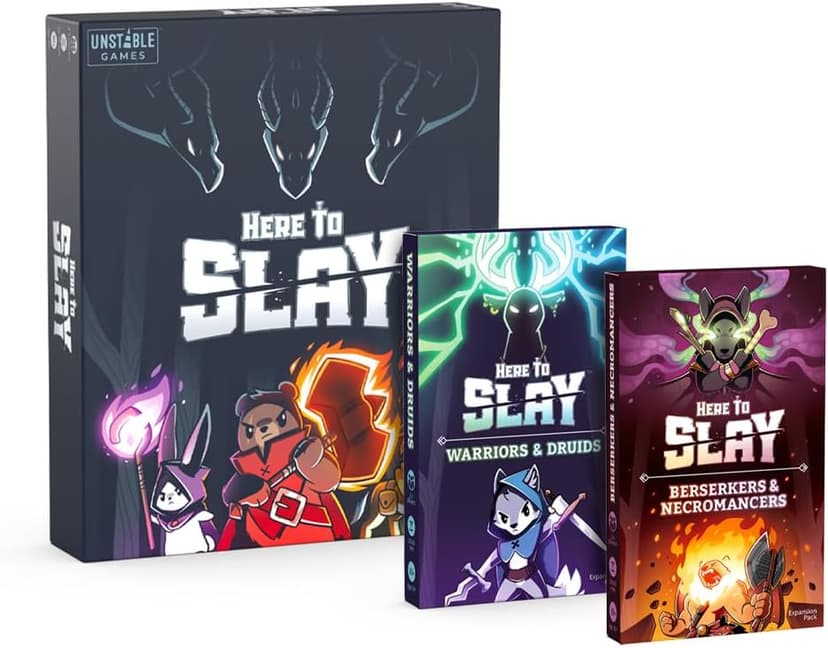 Unstable Games Here to Slay Card Game - Fantasy Adventure Strategy Game for 2-6 Players, Ages 10 and Up - Family Game Night Card Game from the Creators of Unstable Unicorns