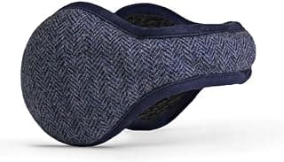 180s 180s Men's Wool Behind-the-Head Ear Warmer (Navy Herringbone)