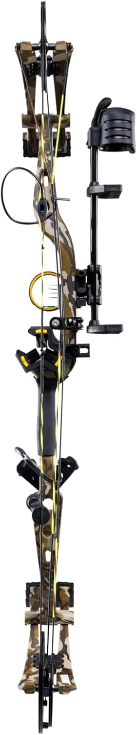 Bear Archery Adapt 2 Ready to Hunt Compound Bow Archery Set with Archery Accessories Including IMS V-Biscuit Rest, 4 Pin Sight, & Stabilizer, 24”- 31” Draw Length, Up to 320 FPS