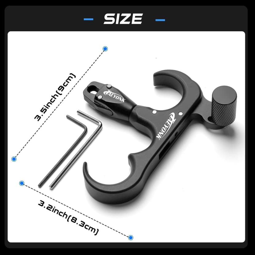 Bow Release for Compound Bow,Aluminum 360°Rotatable,Archery Release Trigger,for Both Right and Left Handers,for Both Youth and Adults,Adjustable Sensitivity and Angle,Tool Included