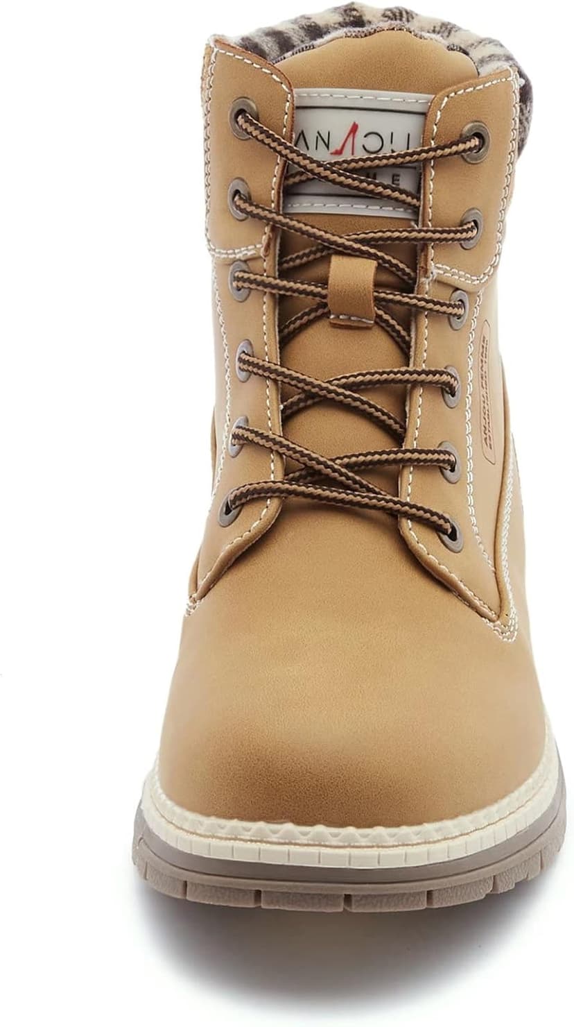 ANJOUFEMME Work Hiking Boots for Women Waterproof - Womens Outdoor Ankle Boots Lightweight Snow Winter Boots for Trekking Walking