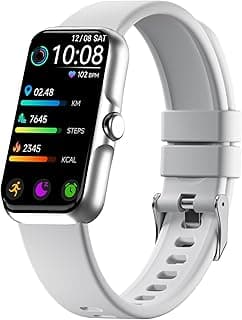 Sunorshop Health Fitness Tracker, Smart Watch with 24/7 Heart Rate and Blood Oxygen Monitor, Sleep Tracker with IP68 Waterproof, Activity Tracker Pedometer Step Counter for Women Men (Gray)
