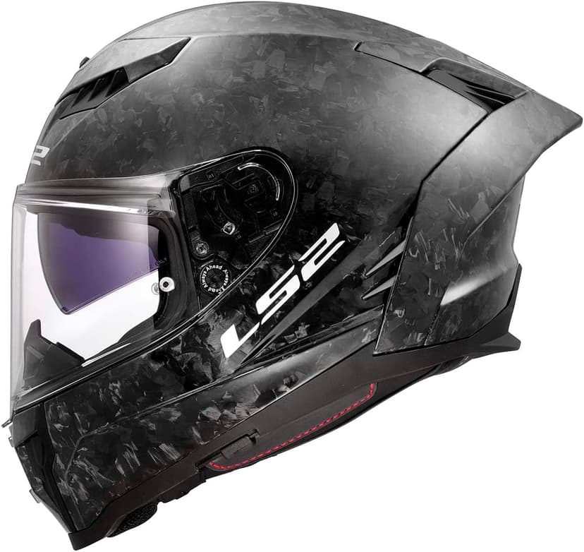 LS2 Helmets Dragon Carbon Full Face Motorcycle Helmet W/ SunShield