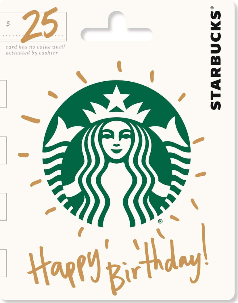 Happy Birthday - $25 Starbucks Happy Birthday Physical Gift Card - $25 B017IF4HKS