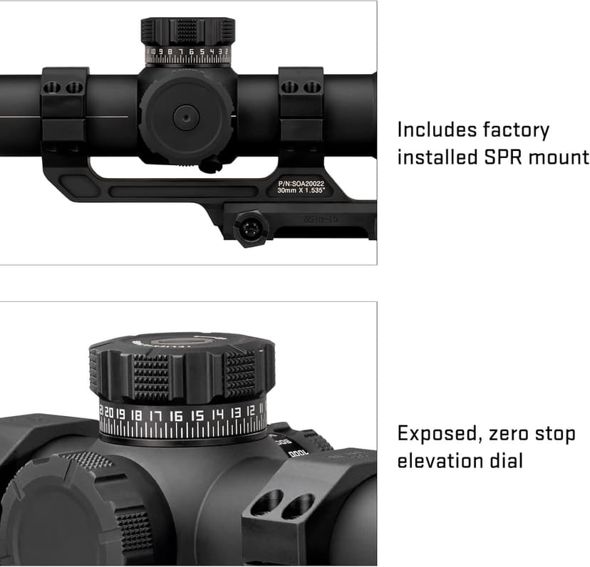 SIG SAUER Tango-SPR 4-16x44mm 30mm Tube Second Focal Plane/SFP/F2 Shockproof Waterproof Fogproof Tactical Riflescope | MOA BDC-1 Reticle, SPR Scope Mount, Flip-Back Caps Included, SOTS44000