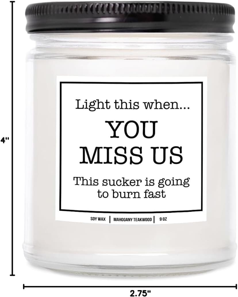 You Nique Designs Moving Away Candle 9 oz - Goodbye Gifts for Friends, Neighbors, Farewell Candles for People Moving, Going Away Gifts for Someone Moving Away (Mahogany Teakwood)