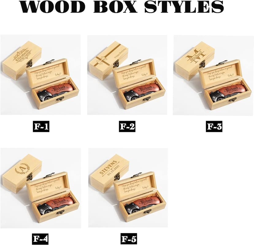 Fodiyaer Personalized Engraved Pocket Knife With Gift Box - Custom Knifes For Husband, Boyfriend, Dad, Son, Brother, Uncle, Grandpa As Birthday, Anniversary, Father's Day, Christmas Gifts