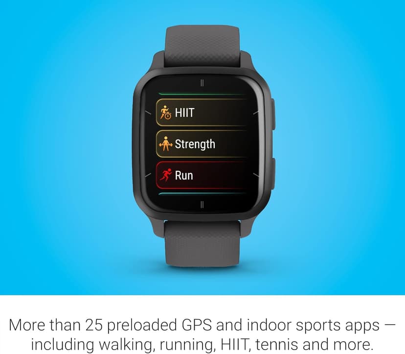 Garmin Venu® Sq 2 GPS Smartwatch - AMOLED Display, All-Day Health Monitoring, Long Battery Life, Activity & Heart Rate Tracker, Slate and Shadow Gray
