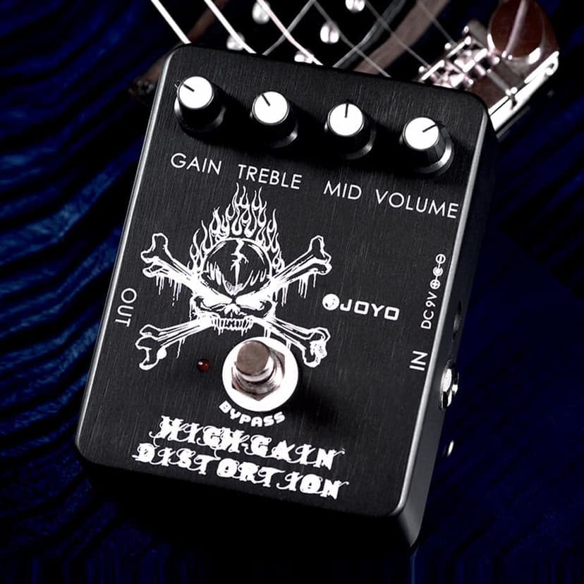 JOYO High Gain Distortion Pedal from AC/DC Crunch to Heavy Metal with Full Range EQ for Electric Guitar Effect - Bypass (JF-04)
