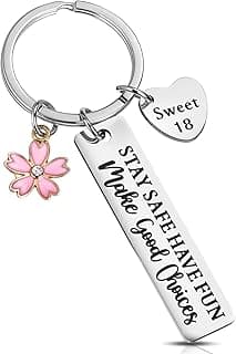 Ouligay 18th Birthday Gift for Girls, 18 Year Old Girl Birthday Gifts, Sweet 18 Gifts Keychain for Girls, 18th Party Decoration Favors for Teen Girl Daughter Sister Best Friend B0FDKSXMC7