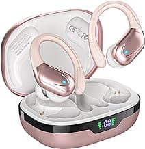 HAOYUYAN Wireless Earbuds, Sports Bluetooth Headphones, 80Hrs Playtime Ear Buds with LED Power Display, Noise Canceling Headset, IPX7 Waterproof Earphones for Workout/Running