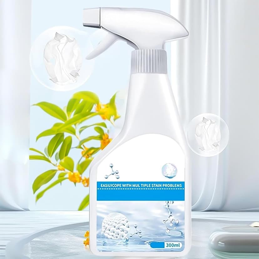 Multipurpose Stain Remover, Dry Clean on the Go Stain Remover Spray, 300ml Cozy Home Laundry Stain Remover, No Water No Waiting for Delicate Fabric Wash -Grease,Cotton,Linen & Synthetic Clothes (1PC)