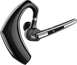 Kelazola Bluetooth Headset V5.1,Wireless Bluetooth Earpiece with CVC8.0 Dual Mic Noise Cancelling,500mAh Battery for 110H Work Time,Handsfree Earphones for Cell Phones/PC for Business Office/Driving