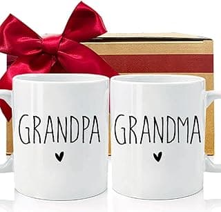 Promoted to Grandpa Grandma Mugs Set Gift for New Grandparents 2026, Baby Reveal Pregnancy Announcement Gifts for Grandparents, 2026 First Time Grandparents Gift for Couples, Grandparents to Be