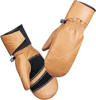 toolant Leather Ski Mittens, Winter Gifts for Men & Women, 3M Thinsulate, Waterproof & Durable for Snowboarding, Outdoors