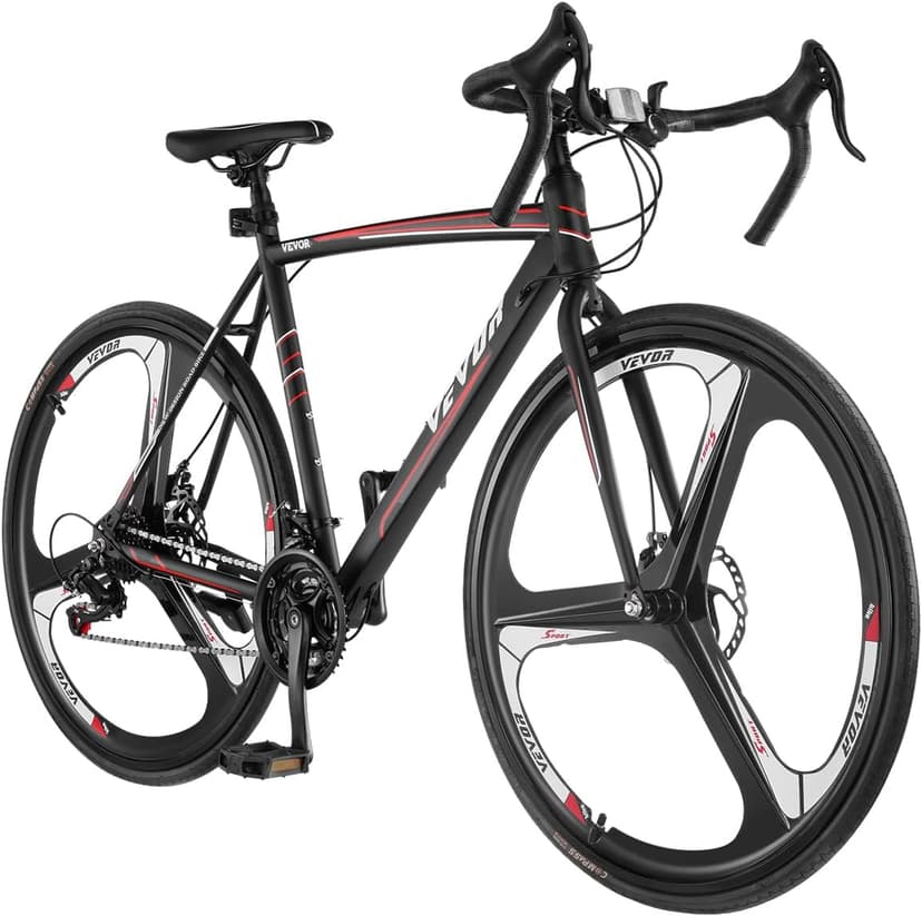 VEVOR Road Bike, 700C Wheels Racing Bike, Shimano Drivetrain City Commuter Road Bicycle, Urban Adult Sport Bicycle with Drop Bar, for Men and Women